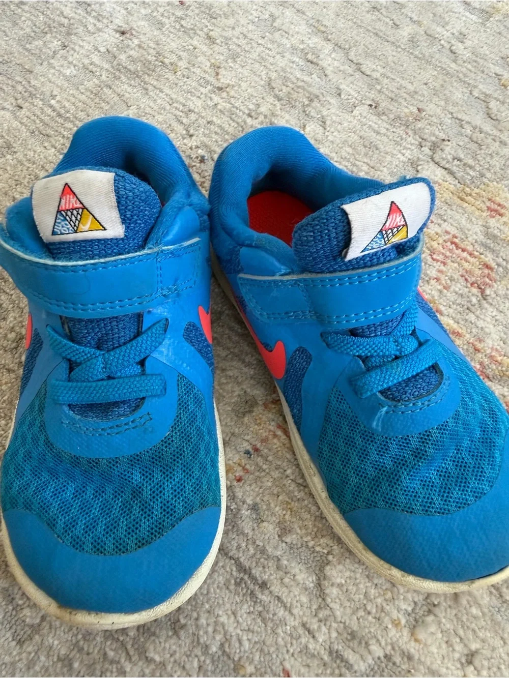 Nike Toddler Blue Velcro Sneakers Size 8C